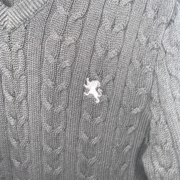 Express Mens Size M Cable Knit Sweater V-Neck Black - Picture 4 of 6